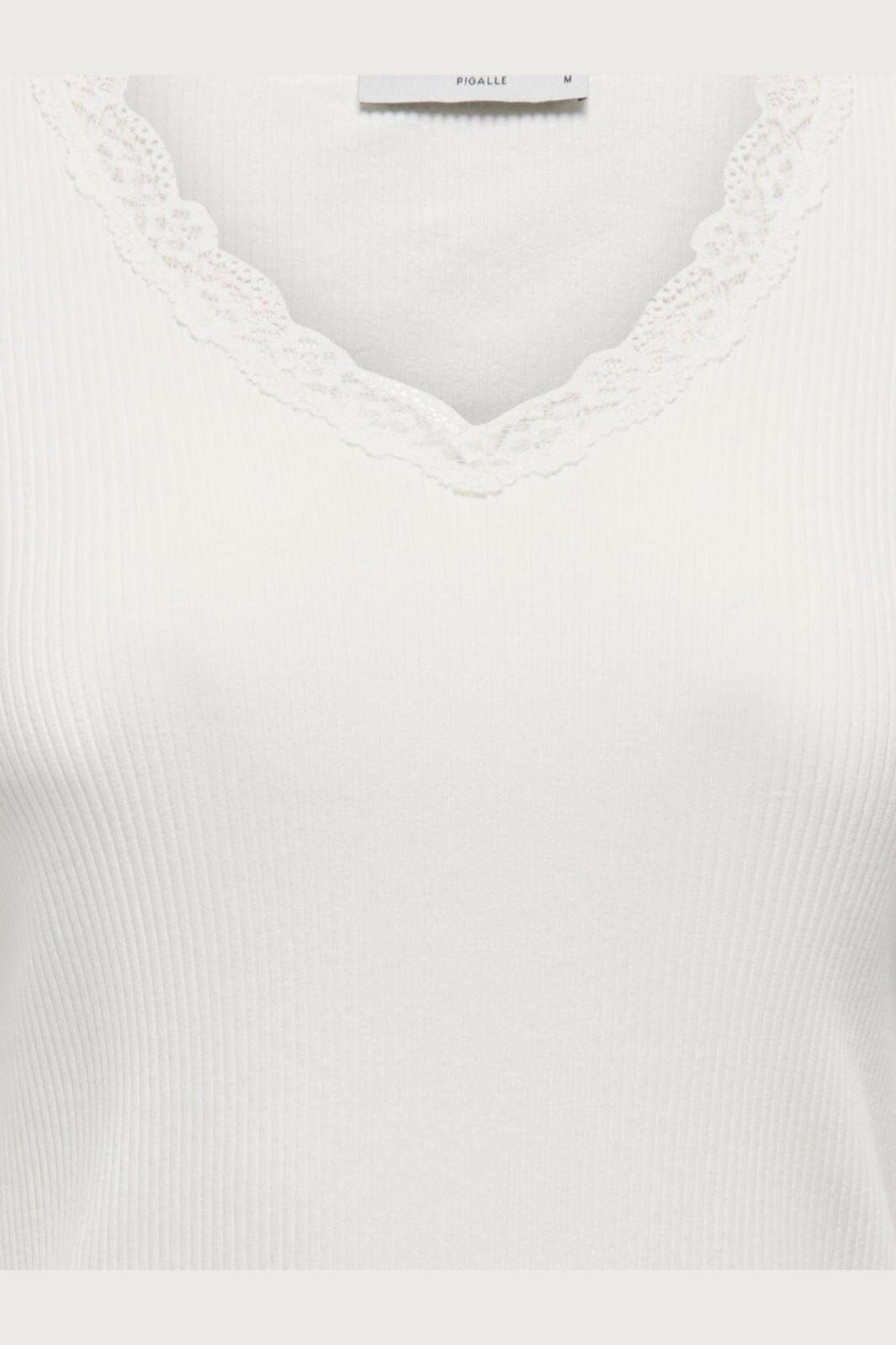 Only - Onlsara Sharai L/S V-Neck Top - 5094753 Cloud Dancer