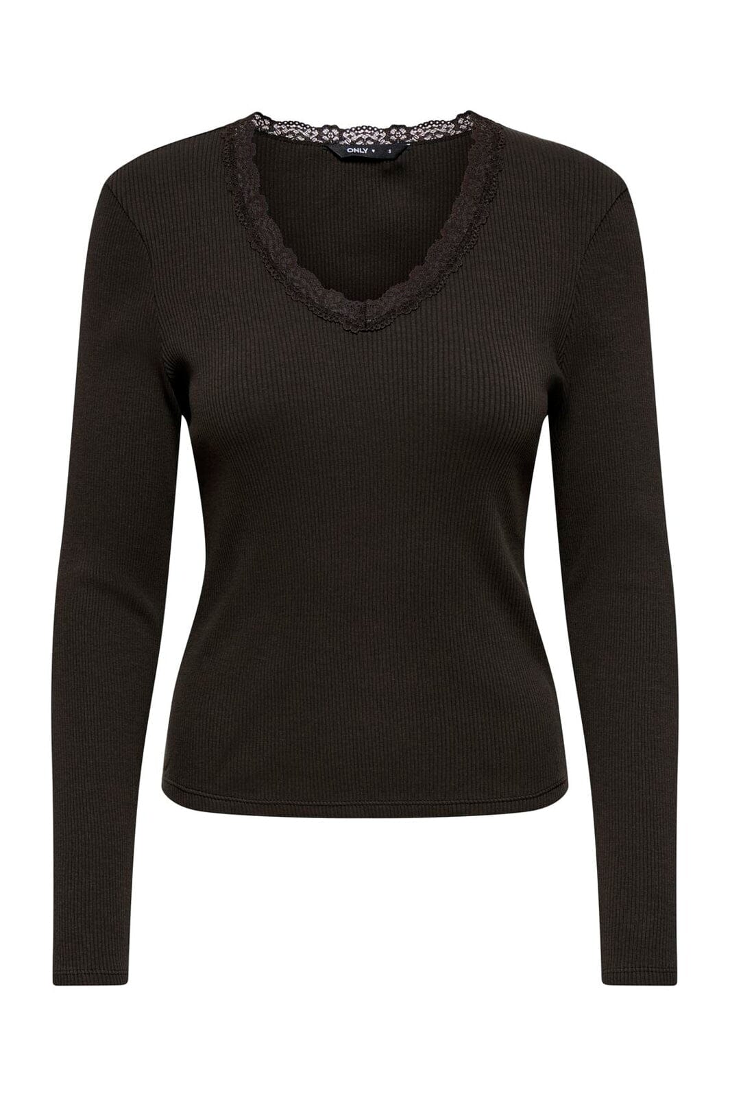Only - Onlsara Sharai L/S V-Neck Top - 5130868 Chocolate Torte