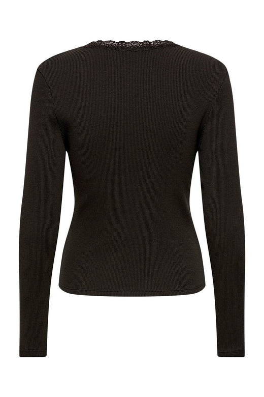 Only - Onlsara Sharai L/S V-Neck Top - 5130868 Chocolate Torte