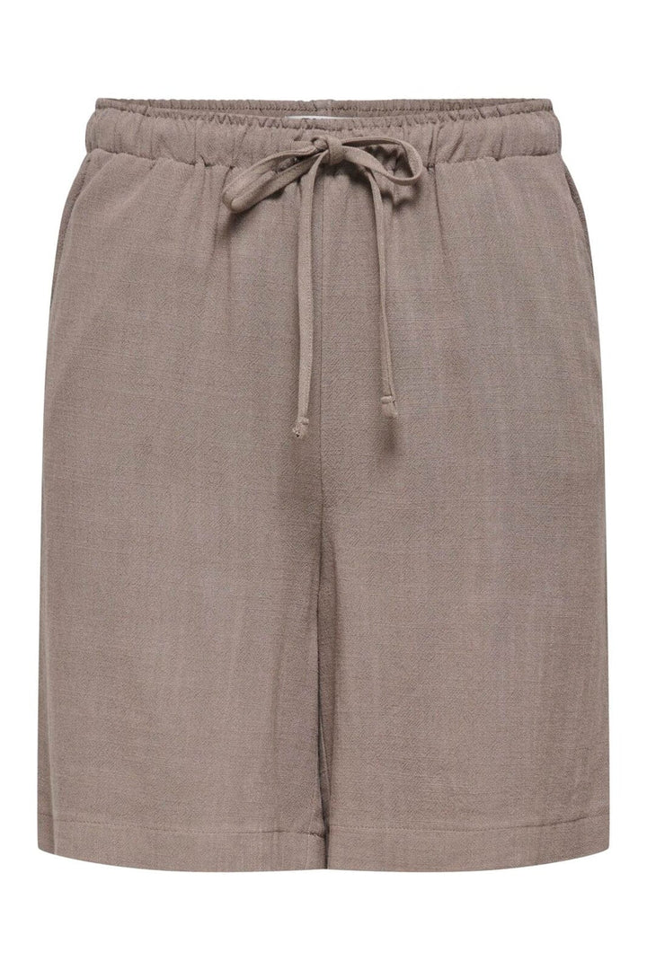 Only - Onlsiesta Pull-Up Lin Bl Shorts - 5014880 Walnut