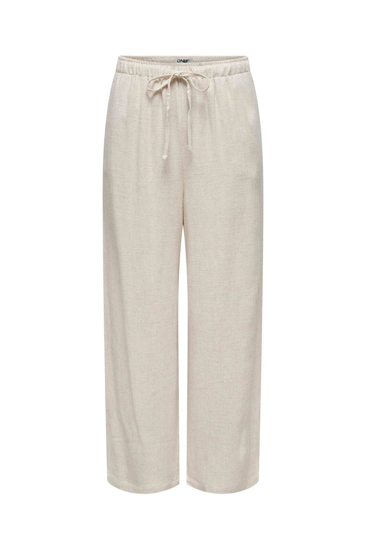 Only - Onlsiesta Pull-Up Linen Bl - 4486634 Moonbeam