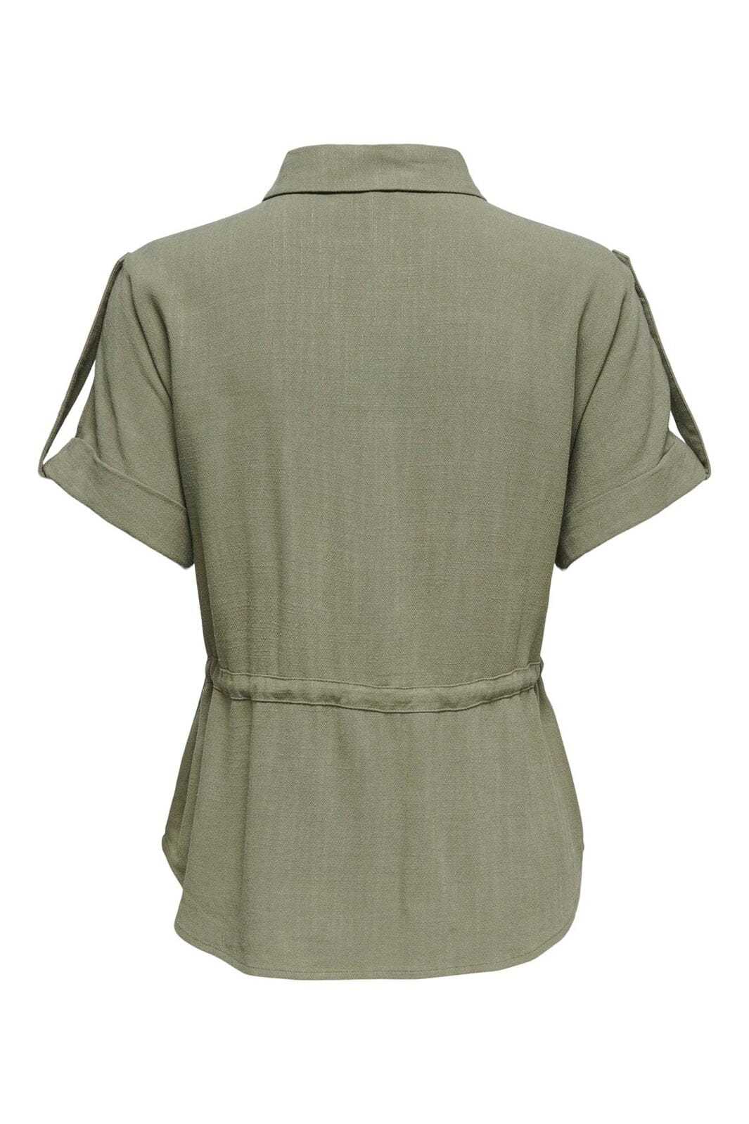 Only - Onlsiesta S/S Linen Bl Utility Shirt - 4977152 Mermaid