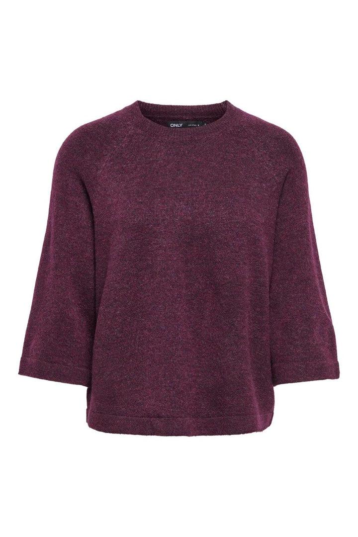 Only - Onlsimoni 3/4 Pullover Knt - 5082201 Mauve Wine Melange