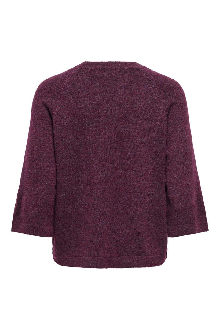 Only - Onlsimoni 3/4 Pullover Knt - 5082201 Mauve Wine Melange