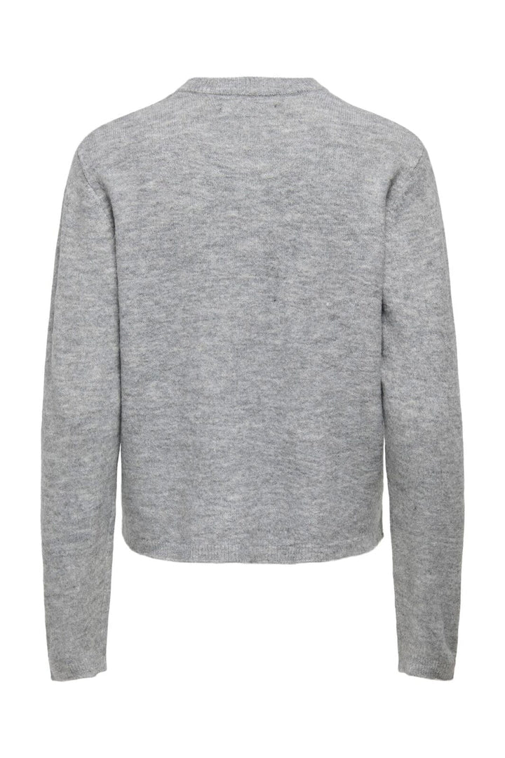 Only - Onlsimoni L/S O-Neck Cardigan Knt - 4961582 Medium Grey Melange
