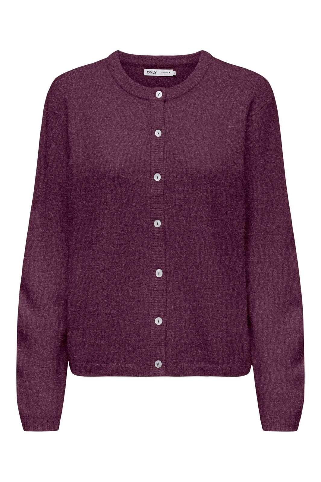 Only - Onlsimoni L/S O-Neck Cardigan Knt - 5101174 Mauve Wine Melange