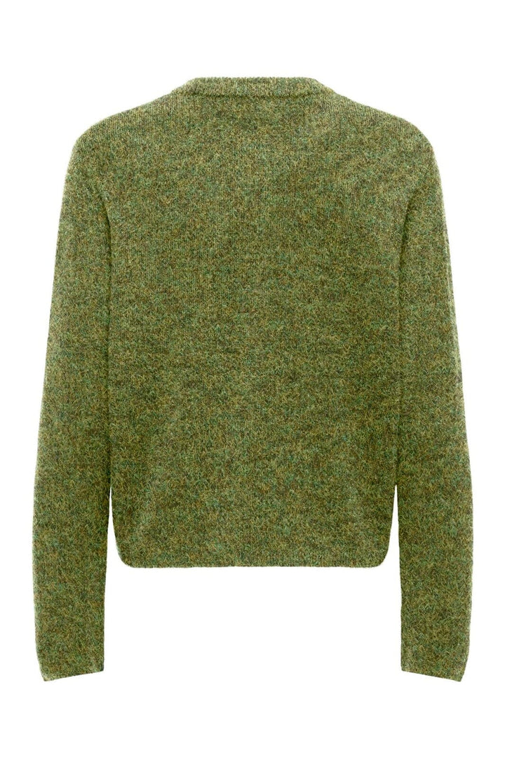 Only - Onlsimoni L/S O-Neck Cardigan Knt - 5112879 Forest Night Melange