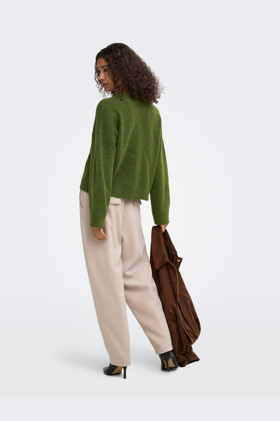 Only - Onlsimoni L/S O-Neck Pullover Knt - 5112889 Forest Night Melange