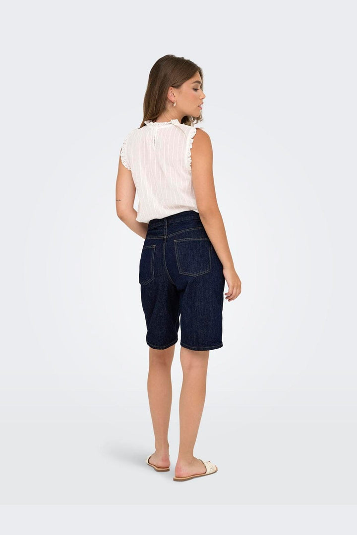 Only - Onlsonny Wide Shorts - 4940849 Dark Blue Denim Rinse