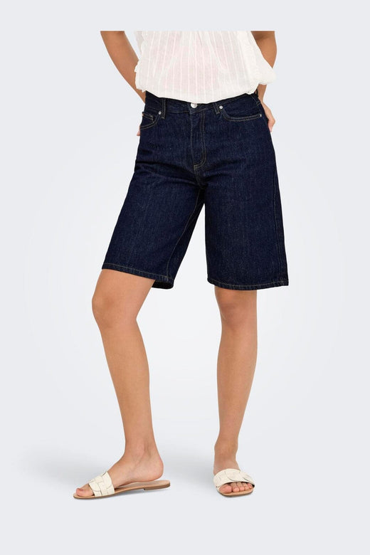 Only - Onlsonny Wide Shorts - 4940849 Dark Blue Denim Rinse