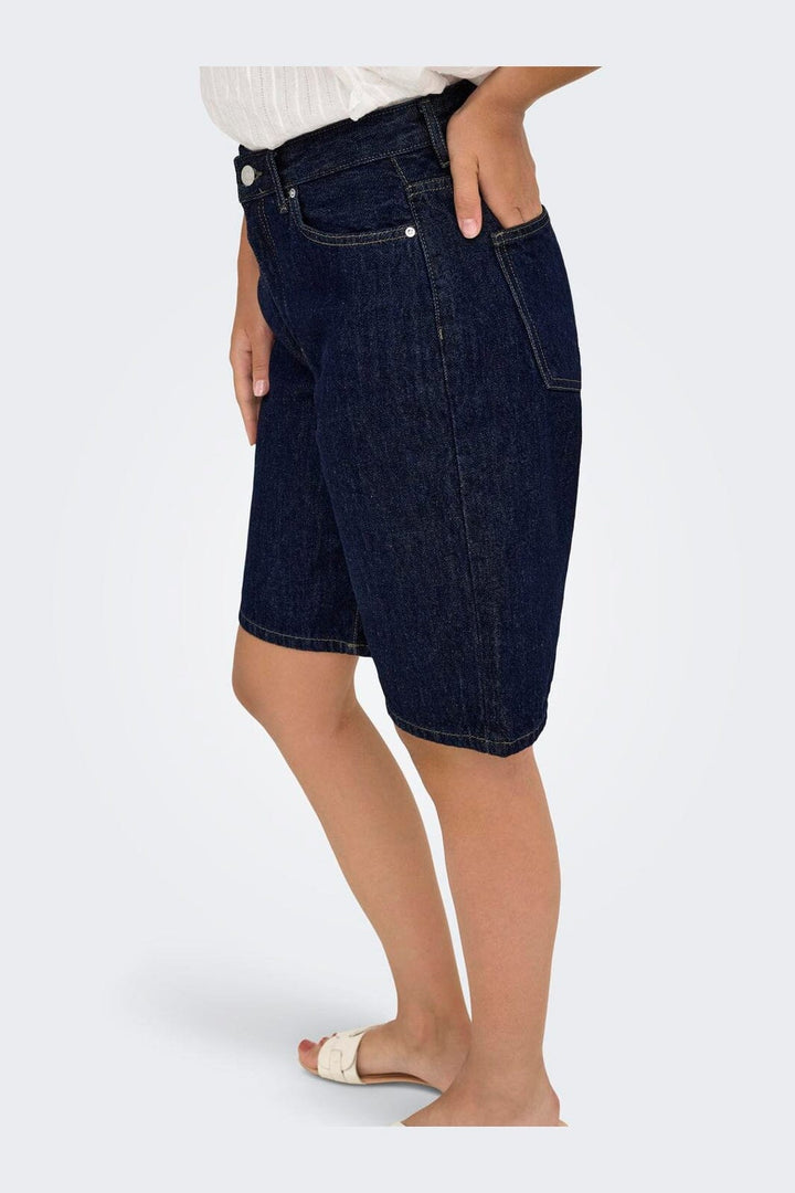 Only - Onlsonny Wide Shorts - 4940849 Dark Blue Denim Rinse