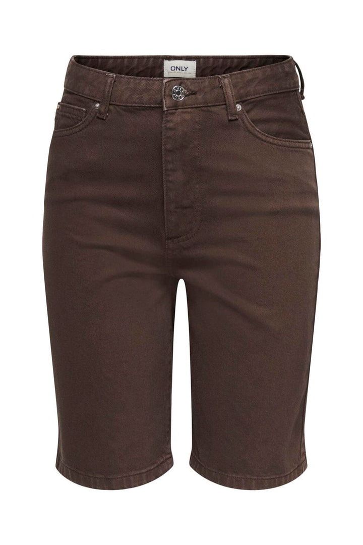 Only - Onlsonny Wide Shorts - 4968645 Dark Brown Denim