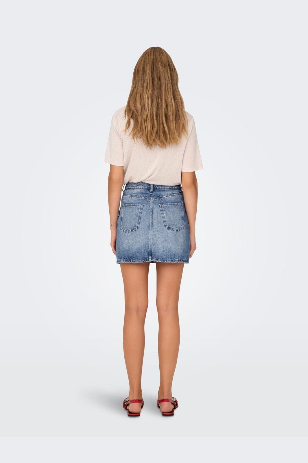 Only - Onlstella Short Skirt Azg - 4660156 Light Blue Denim