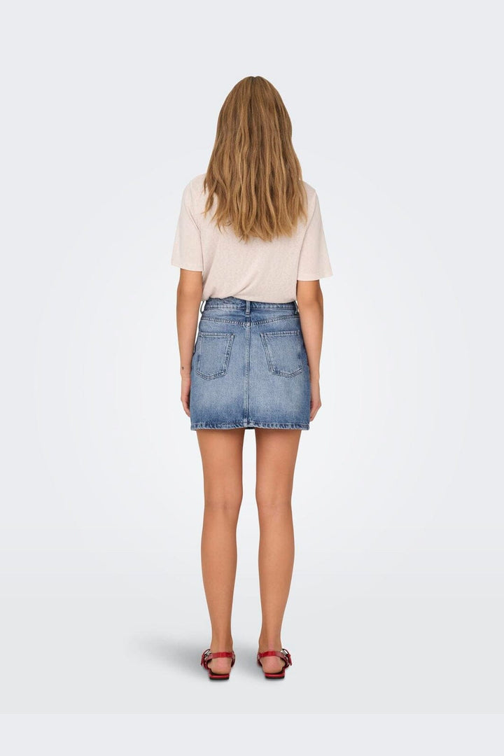 Only - Onlstella Short Skirt Azg - 4660156 Light Blue Denim