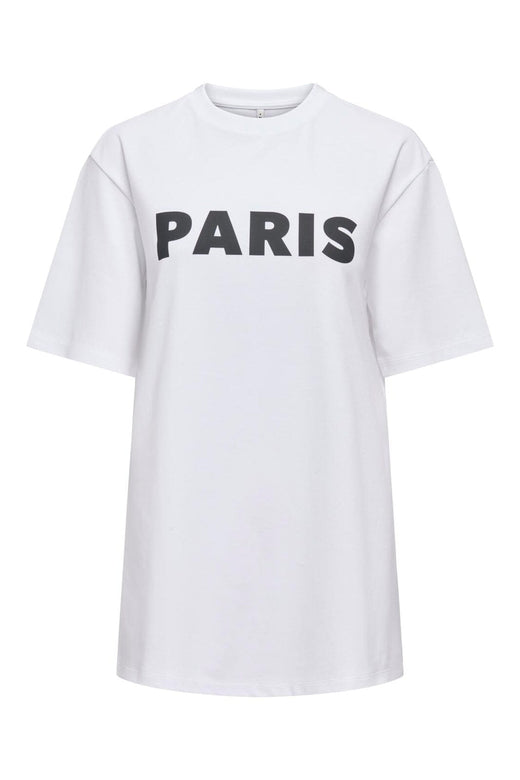 Only - Onlsuperior S/S O-Neck Long Top - 5085177 Bright White Paris