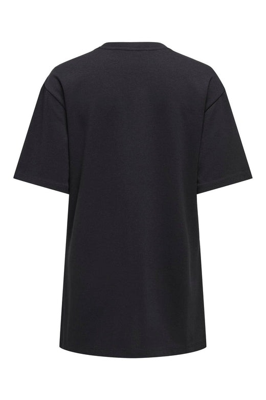 Only - Onlsuperior S/S O-Neck Long Top - 5085178 Black Small Front Print