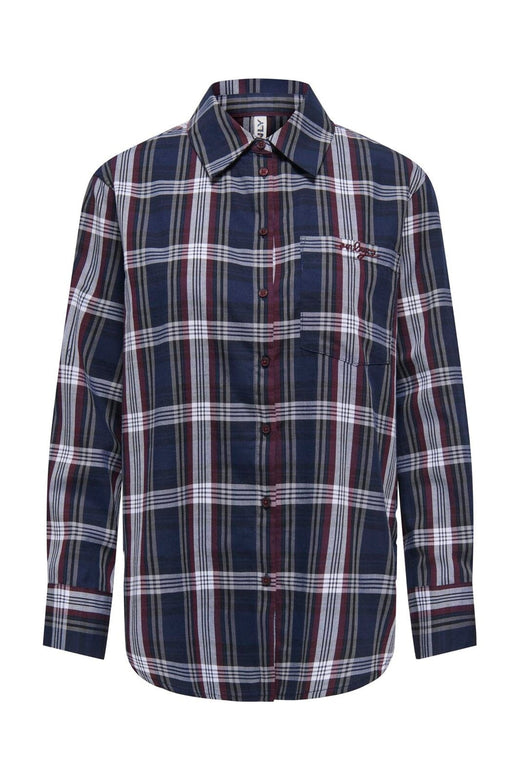 Only - Onlsurani L/S Check Emb Shirt - 5080451 Navy Blazer Red Notes
