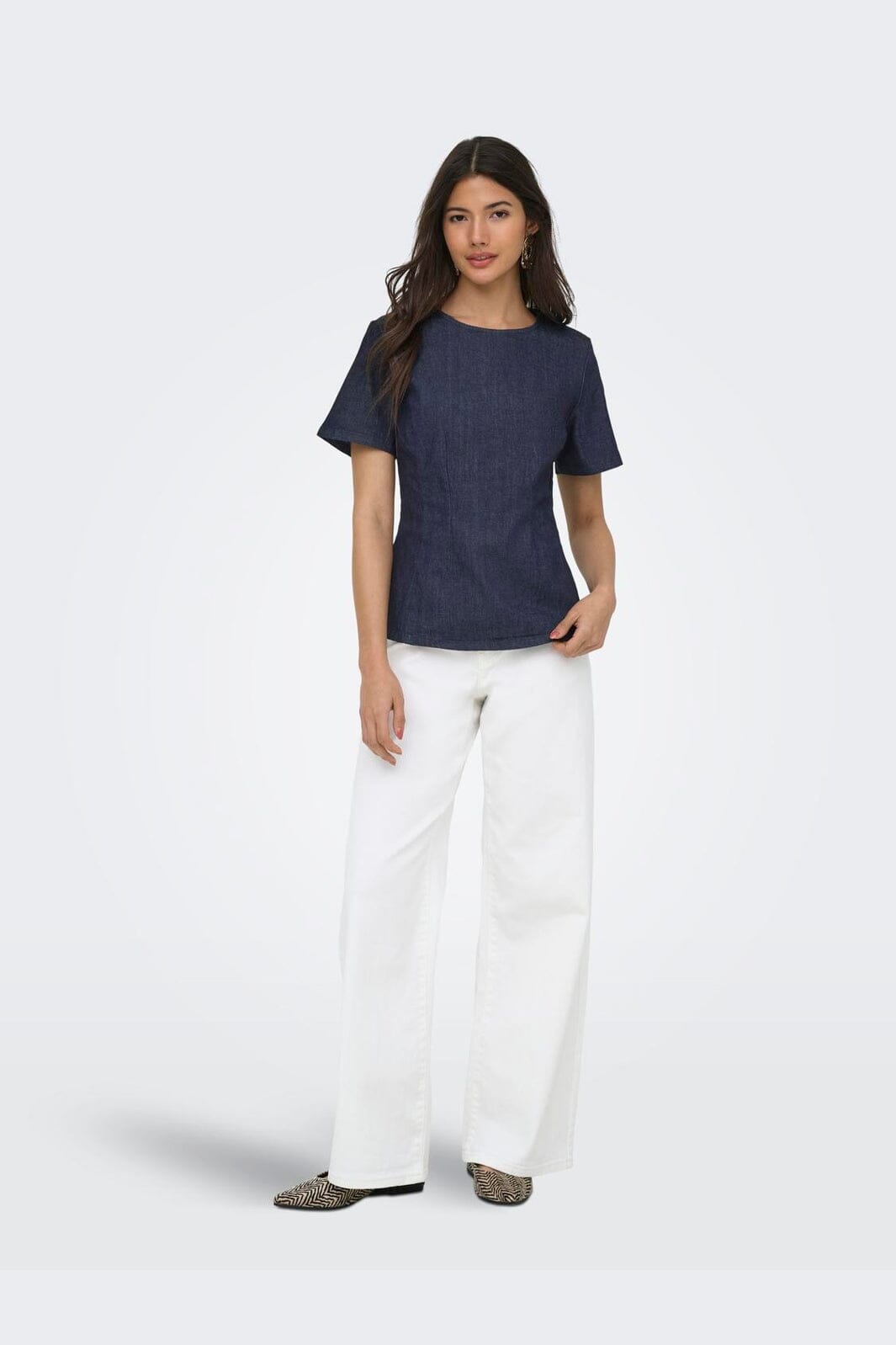 Only - Onltammy S/S Fitted Shirt Yor - 5069535 Dark Blue Denim