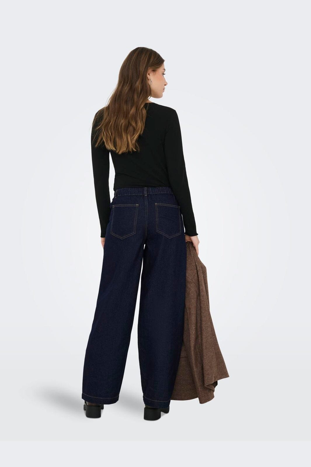 Only - Onltanner Wide Elas String Gua - 4934427 Dark Blue Denim