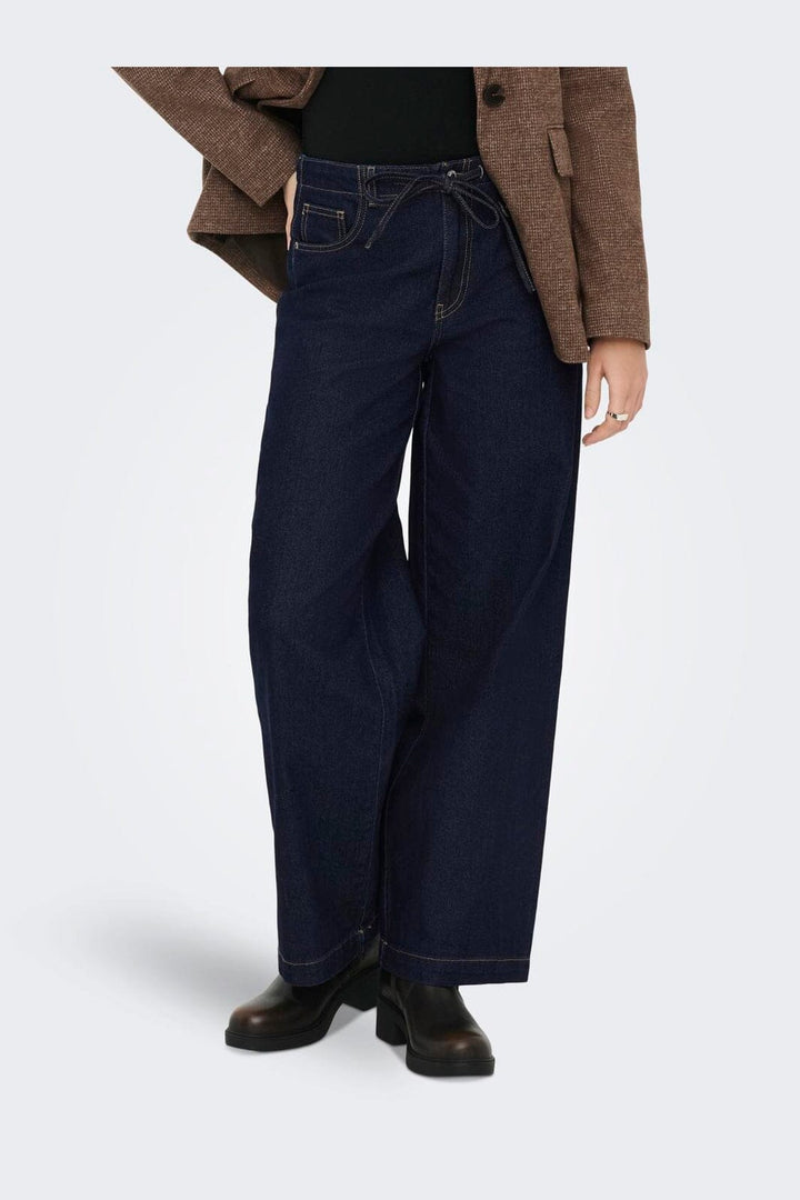 Only - Onltanner Wide Elas String Gua - 4934427 Dark Blue Denim