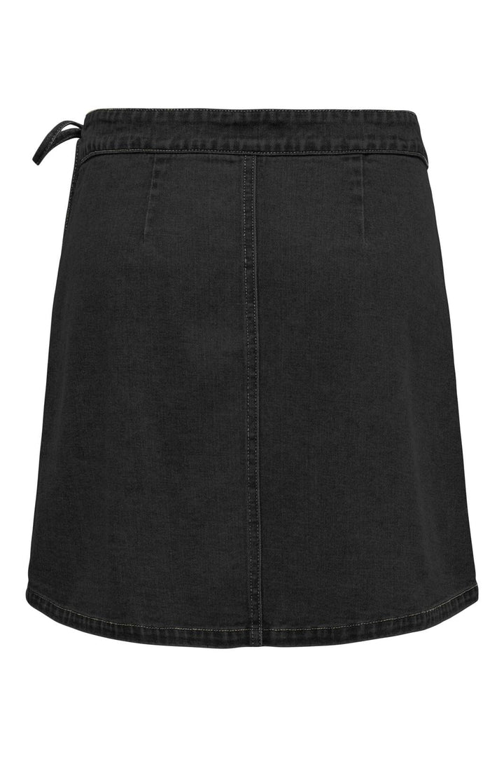 Only - Onlvilla Wrap Tie Skirt Gua - 4550179 Washed Black