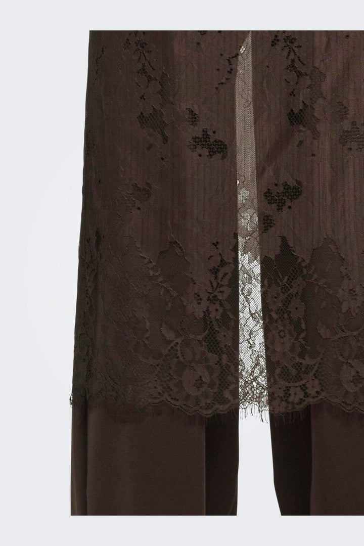 Only - Onlwille Lace Skirt - 5163078 Coffee Bean