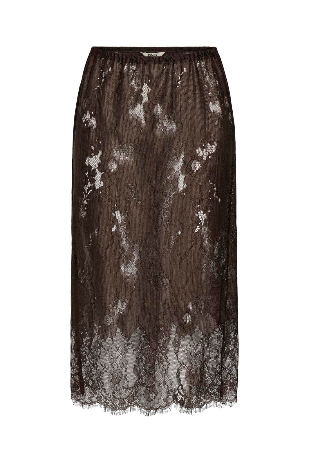 Only - Onlwille Lace Skirt - 5163078 Coffee Bean