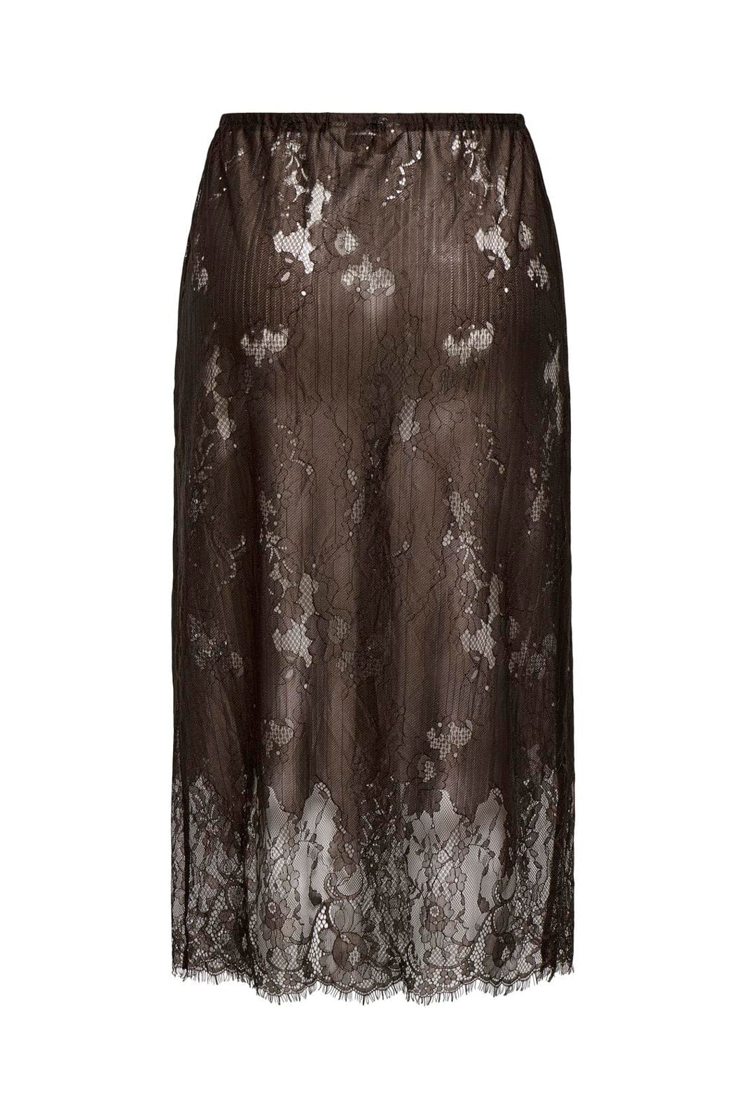 Only - Onlwille Lace Skirt - 5163078 Coffee Bean