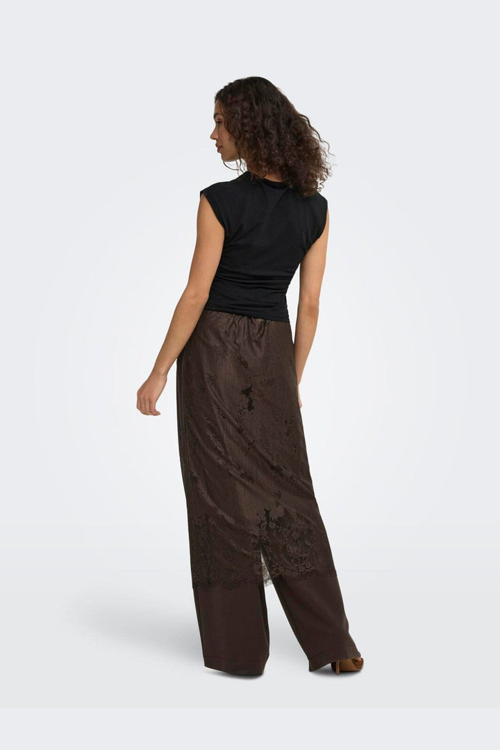 Only - Onlwille Lace Skirt - 5163078 Coffee Bean