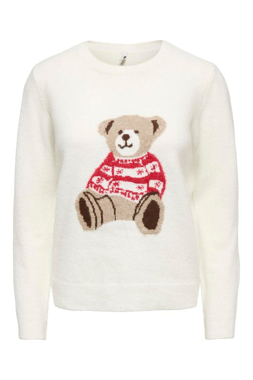 Only - Onlxmas Snowbear Ls O-Neck Knt - 5093917 Birch Alpine Bear/Malt B/Coffee C/Scoot/Mel