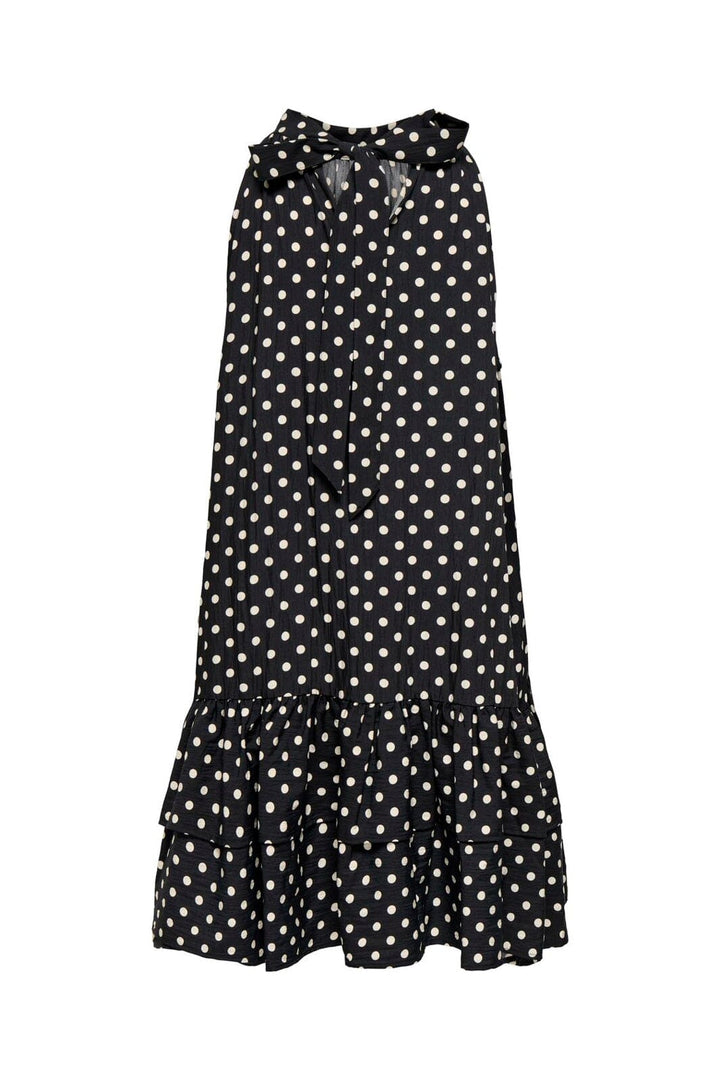 Only - Onlzazie S/L Short Frill Dress - 5140500 Black Sandshell Dot