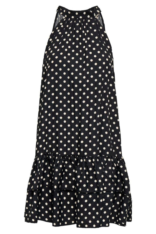 Only - Onlzazie S/L Short Frill Dress - 5140500 Black Sandshell Dot