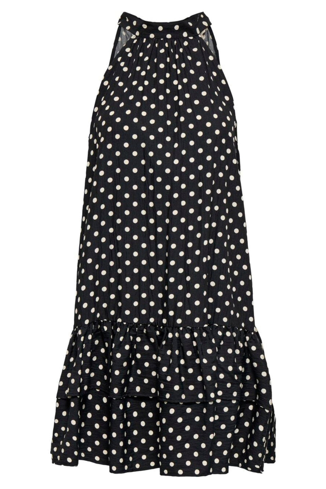 Only - Onlzazie S/L Short Frill Dress - 5140500 Black Sandshell Dot