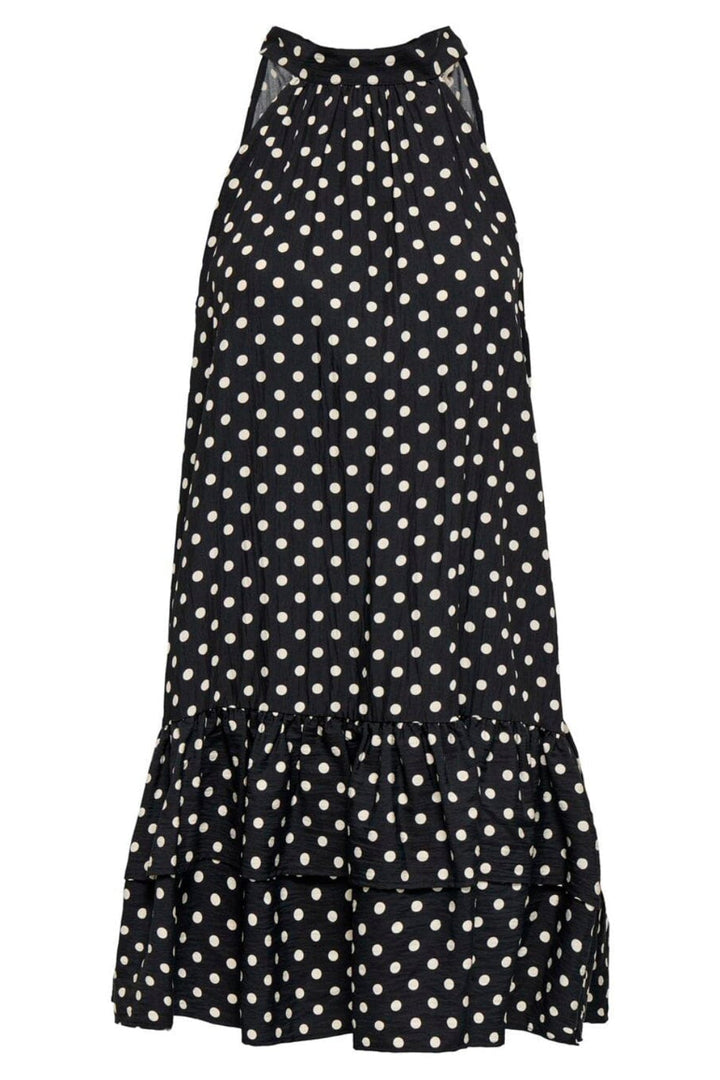 Only - Onlzazie S/L Short Frill Dress - 5140500 Black Sandshell Dot