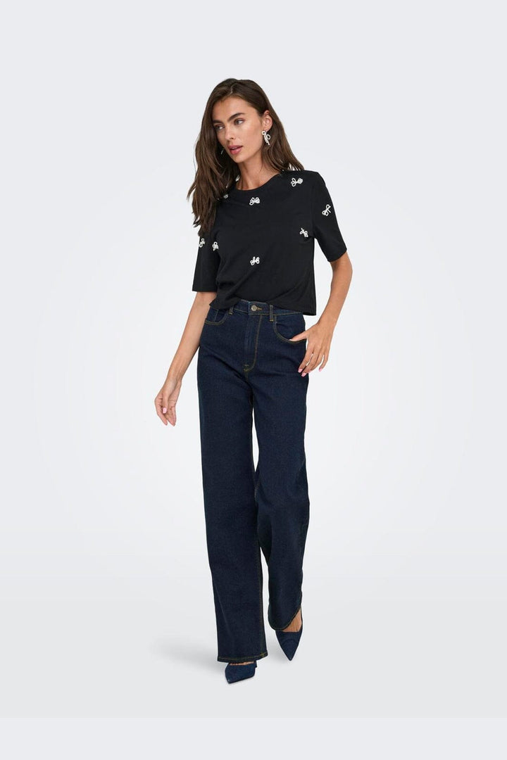 Only - Onlzenia Wide Leg Box - 4893136 Dark Blue Denim
