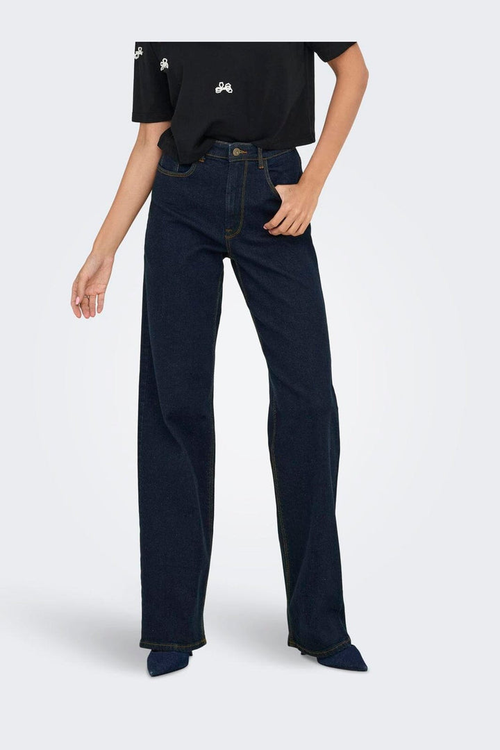 Only - Onlzenia Wide Leg Box - 4893136 Dark Blue Denim