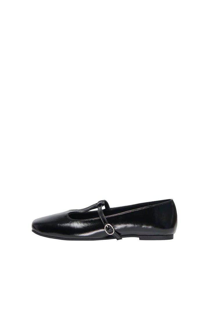 Only Shoes - Onlakira-8 Pu T-Strap Ballerina - 5064662 Black