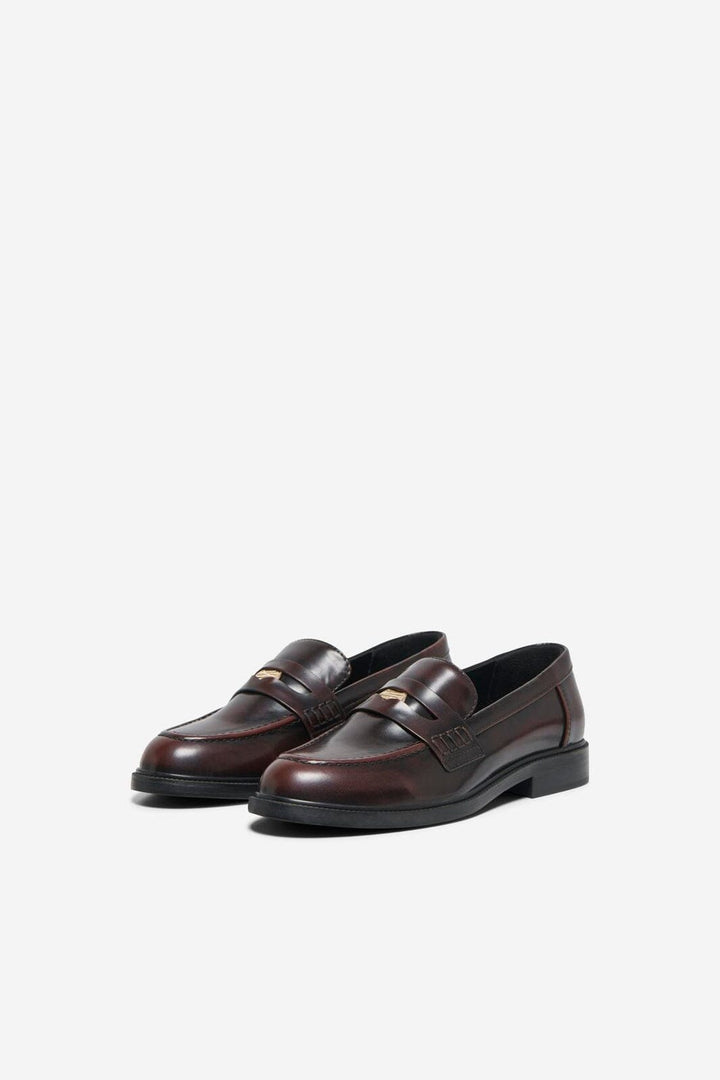 Only Shoes - Onllux-12 Button Loafer - 4844550 Decadent Chocolate