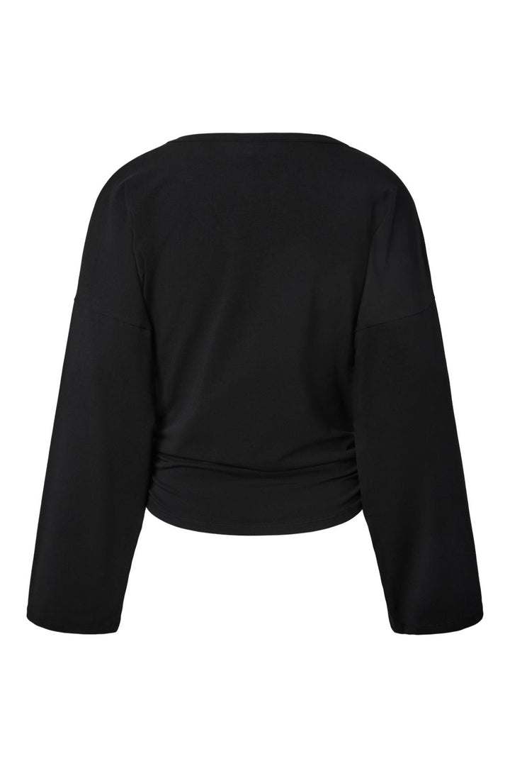 Pieces - Pcalli Ls V-Neck Top - 5235928 Black