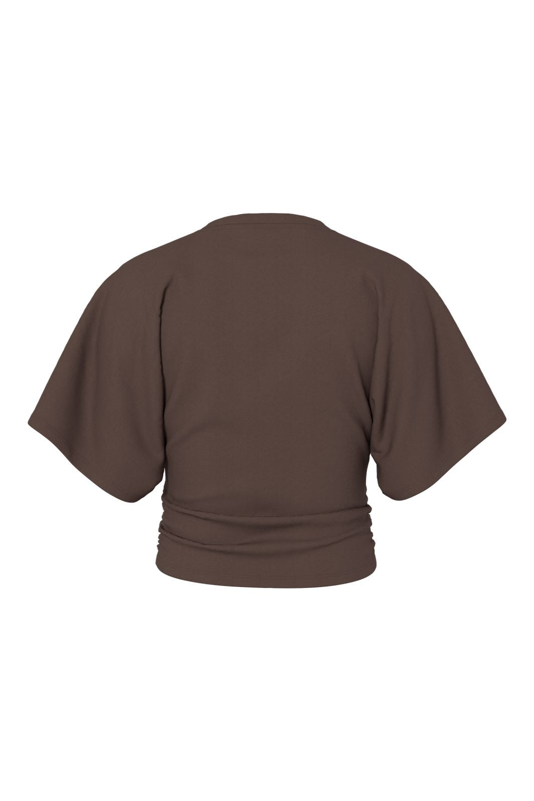 Pieces - Pcalli Ss O-Neck Top Dm - 5159161 Hot Fudge
