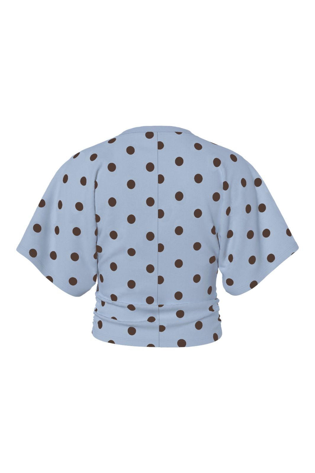 Pieces - Pcalli Ss O-Neck Top Dm - 5217128 Cashmere Blue Dots - Hot Fudge