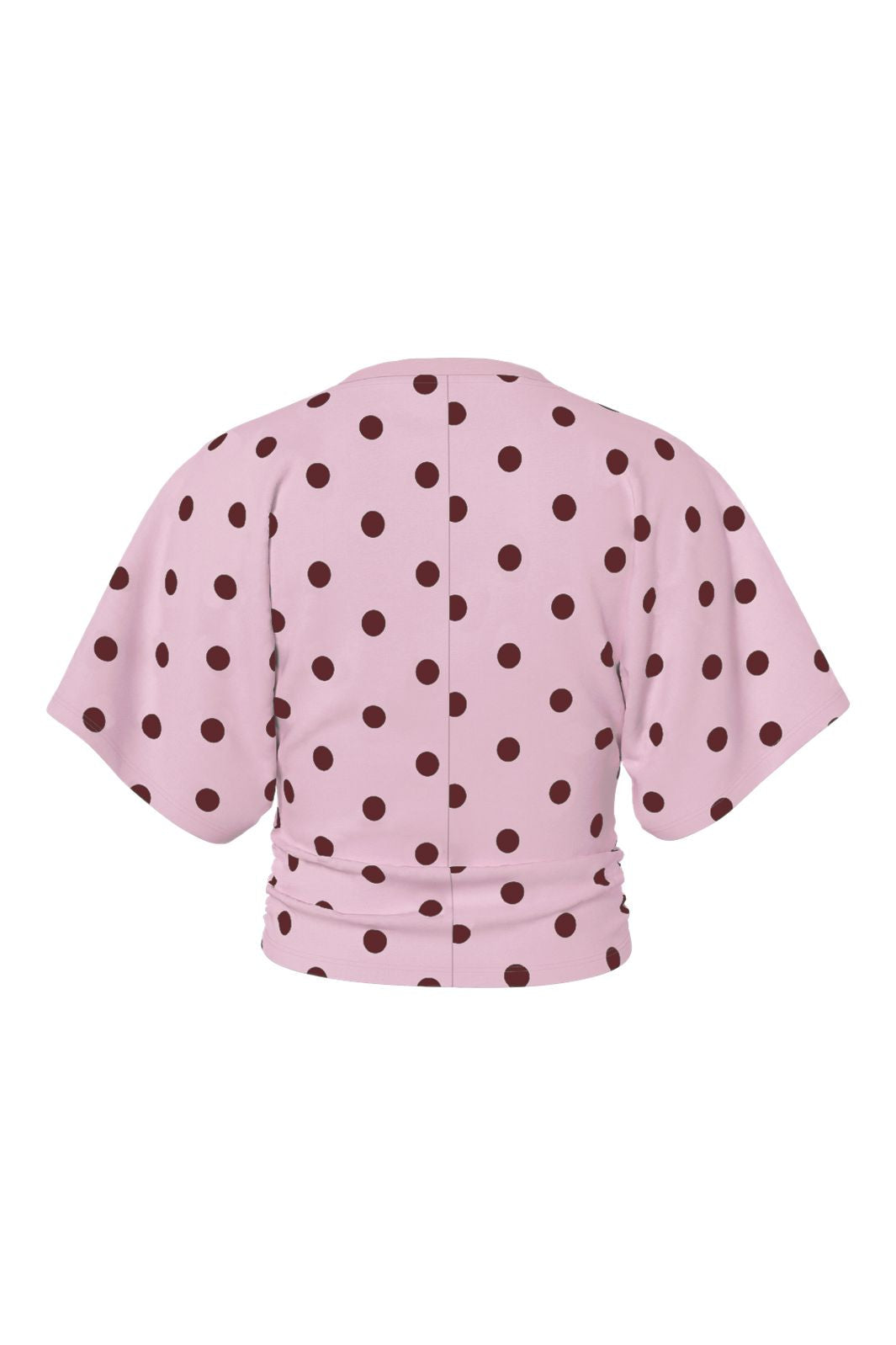 Pieces - Pcalli Ss O-Neck Top Dm - 5217129 Roseate Spoonbill Dots - Tawny Port