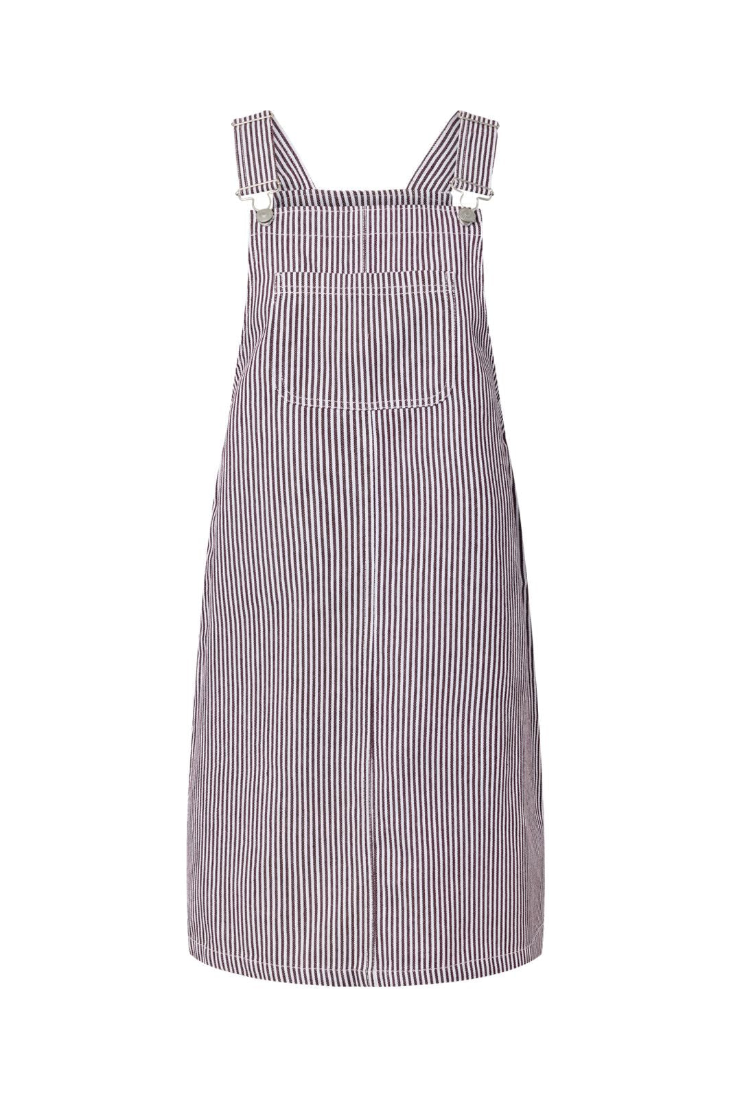 Pieces - Pcallo Dungaree Dress Fsy - 5105503 Winetasting Cloud Dancer