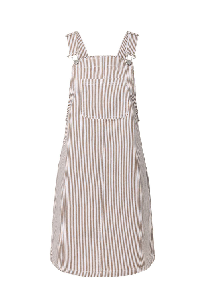 Pieces - Pcallo Dungaree Dress Fsy - 5105504 Greige Cloud Dancer