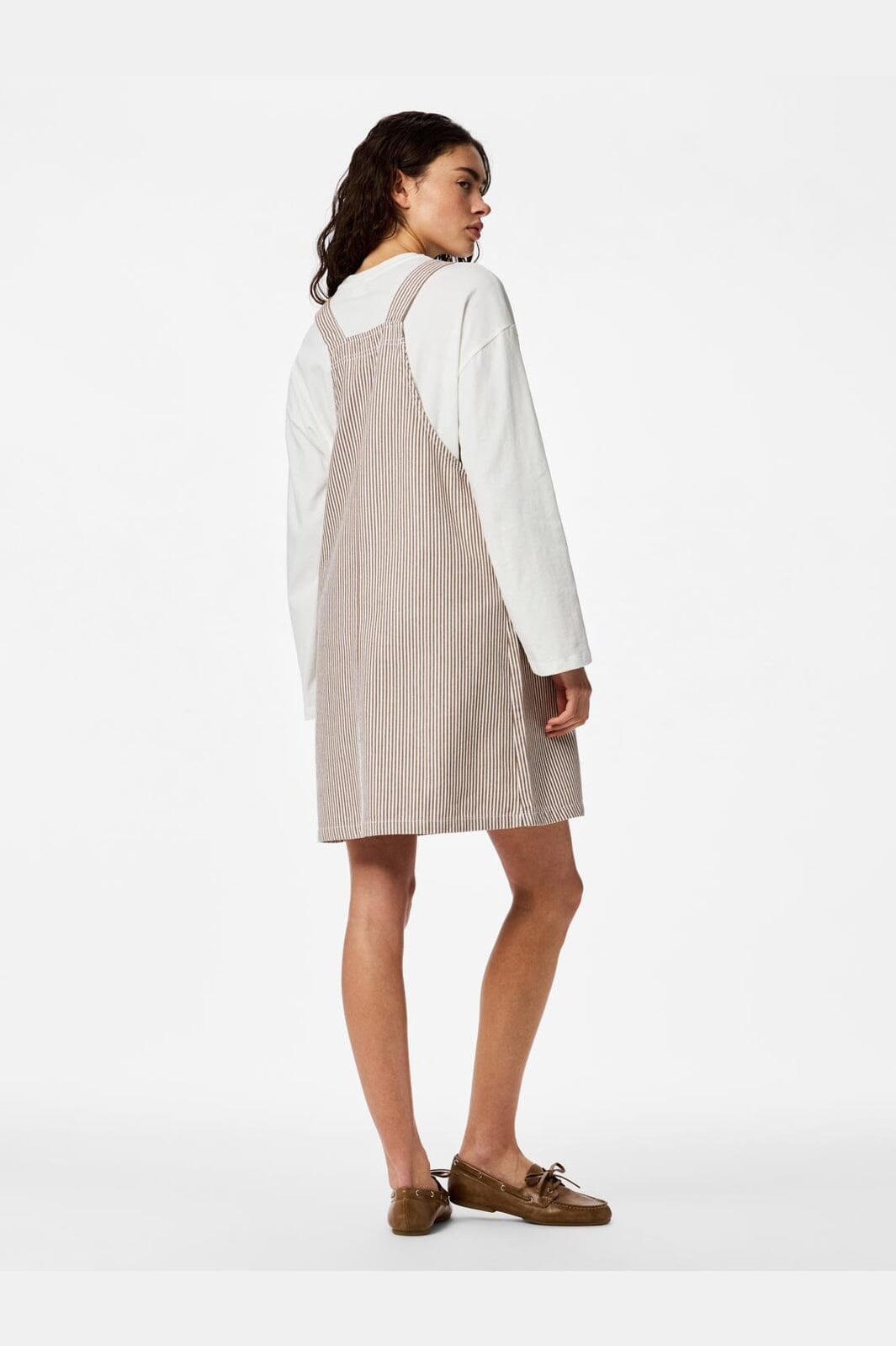 Pieces - Pcallo Dungaree Dress Fsy - 5105504 Greige Cloud Dancer