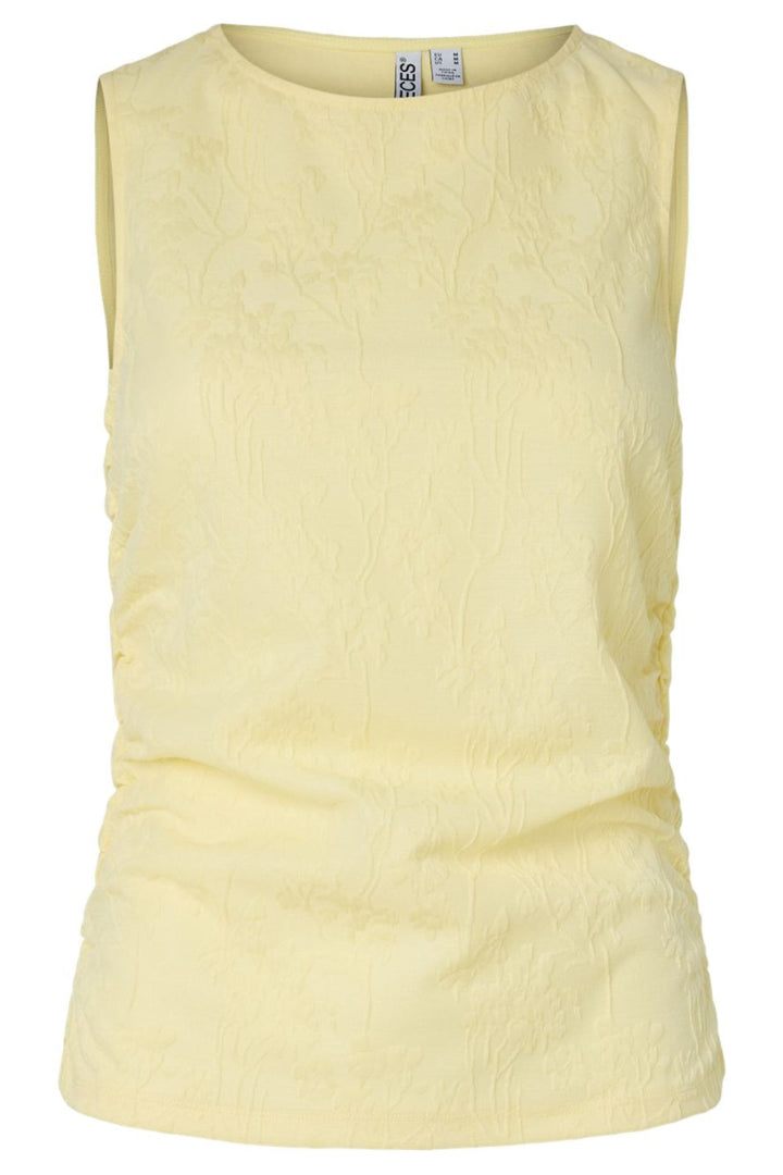 Pieces - Pcallo Sl O-Neck Top Pp - 5048909 French Vanilla