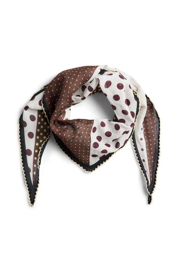Pieces - Pcanemone Scarf - 5075486 Chicory Coffee Mix Dots
