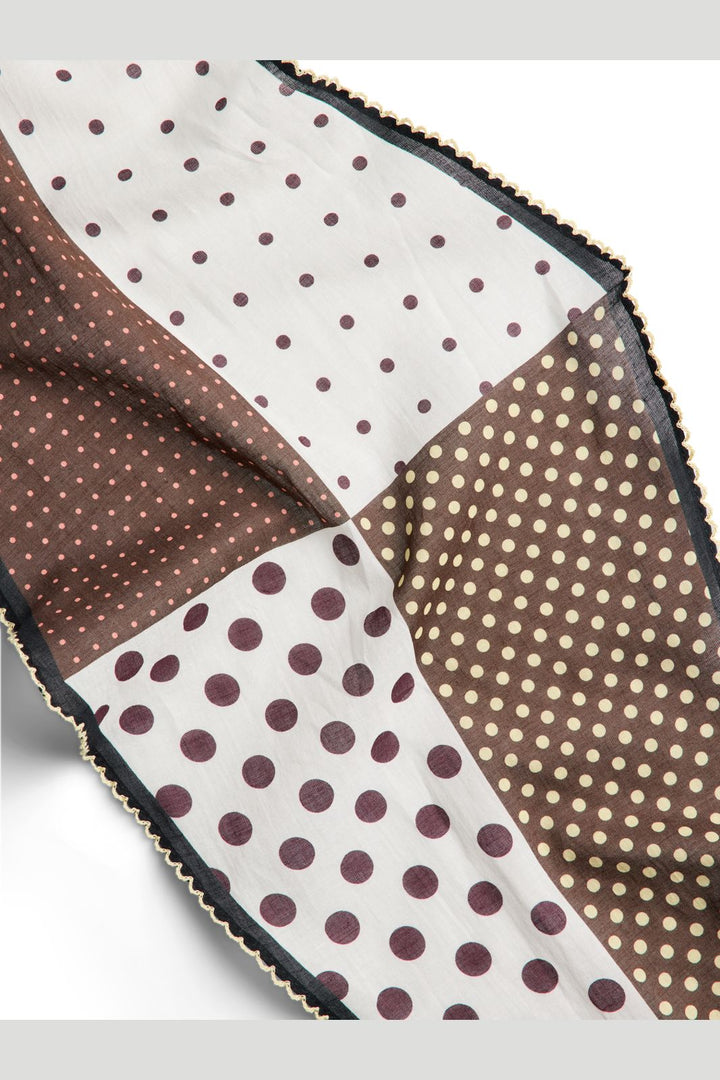 Pieces - Pcanemone Scarf - 5075486 Chicory Coffee Mix Dots