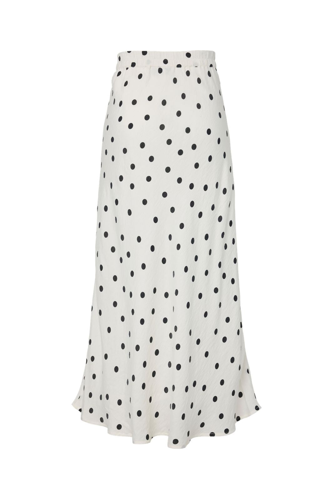 Pieces - Pcangie Ankle Skirt - 5103002 Cloud Dancer Black Polka Dots