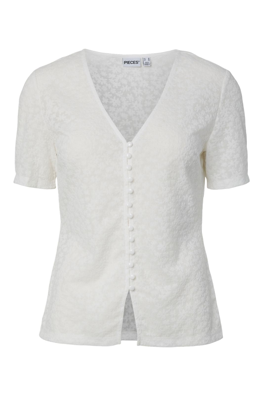 Pieces - Pcbaisy Ss Cardigan - 5016876 Cloud Dancer
